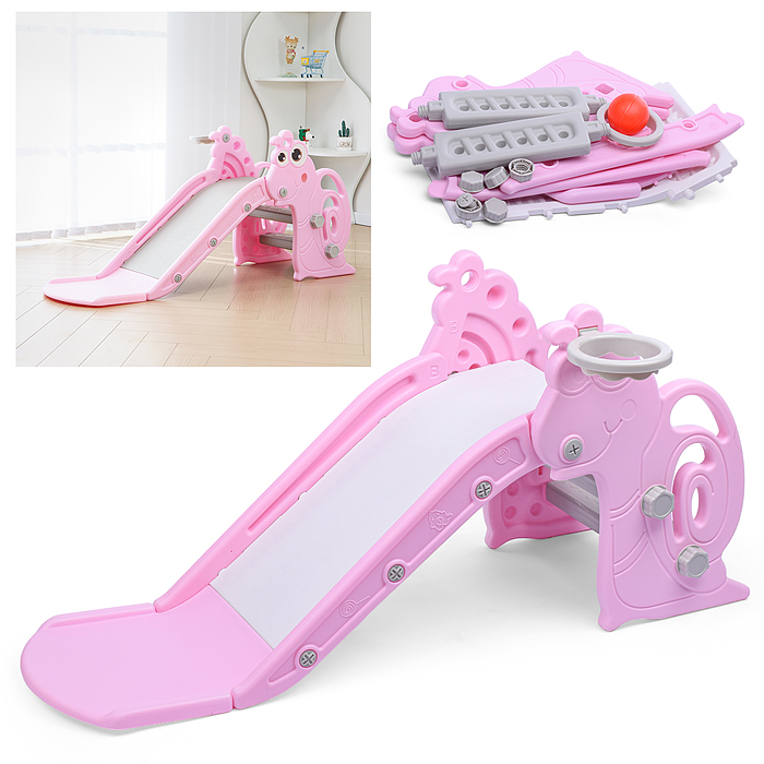 Горка детская UT0106 "Улитка" (цвет розовый) Горка детская UT0106 "Улитка" (цвет розовый)