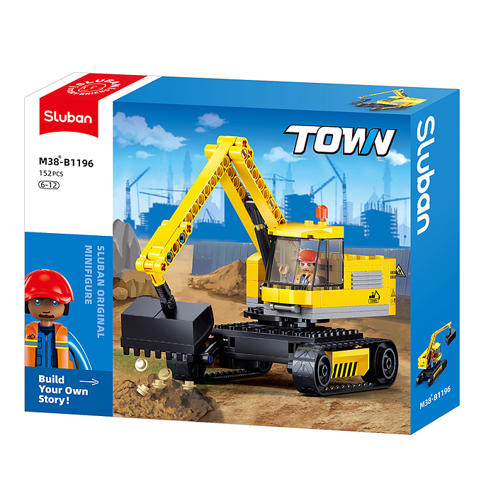 Конструктор M38-B1196 "Экскаватор" (152 дет.) в коробке Конструктор M38-B1196 "Экскаватор" (152 дет.) в коробке