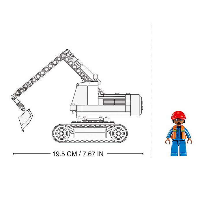 Фото к товару Конструктор M38-B1196 "Экскаватор" (152 дет.) в коробке Конструктор M38-B1196 "Экскаватор" (152 дет.) в коробке