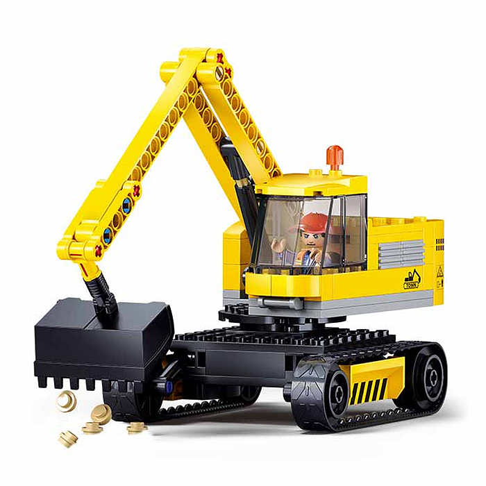 Фото к товару Конструктор M38-B1196 "Экскаватор" (152 дет.) в коробке Конструктор M38-B1196 "Экскаватор" (152 дет.) в коробке