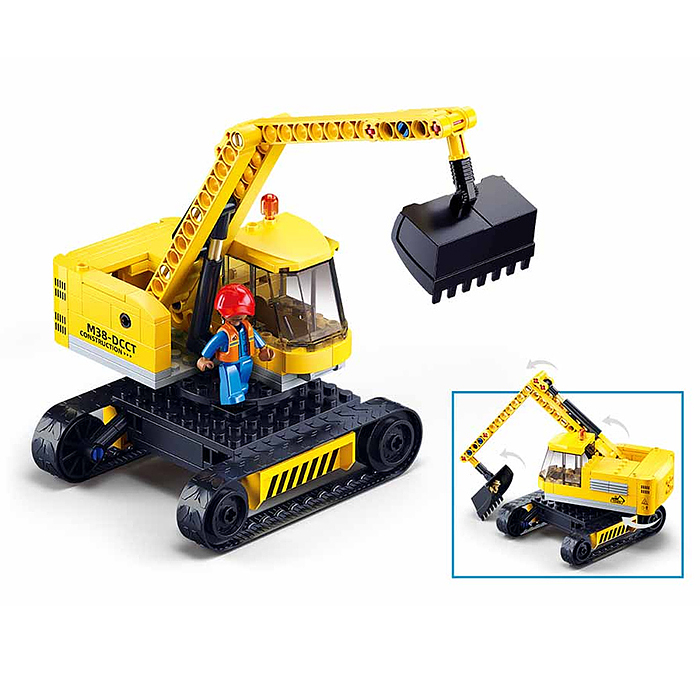 Фото к товару Конструктор M38-B1196 "Экскаватор" (152 дет.) в коробке Конструктор M38-B1196 "Экскаватор" (152 дет.) в коробке