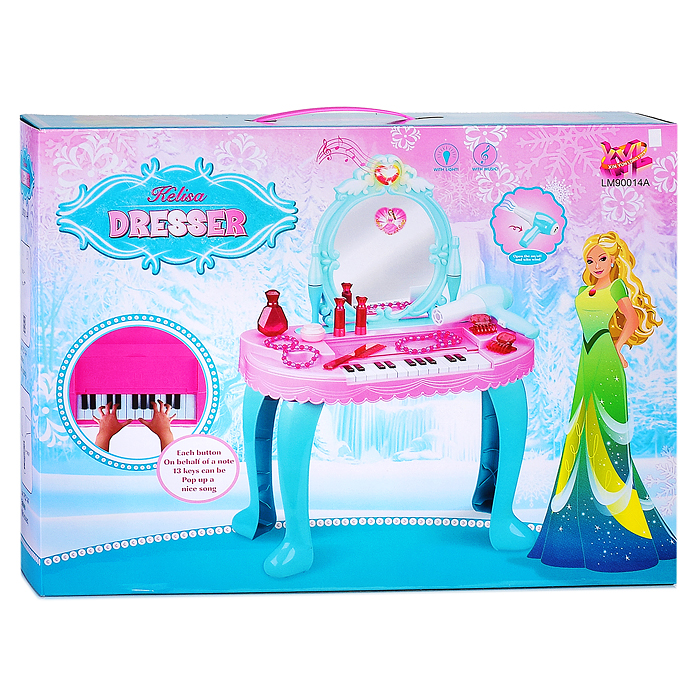 Фото к товару Игровой набор стилист LM90014A "Туалетный столик-пианино. Девичьи секреты" (свет, звук) в коробке Игровой набор стилист LM90014A "Туалетный столик-пианино. Девичьи секреты" (свет, звук) в коробке