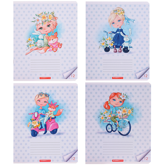 Тетрадь 12 л., линия "Девочки весной" Тетрадь 12 л., линия "Девочки весной"