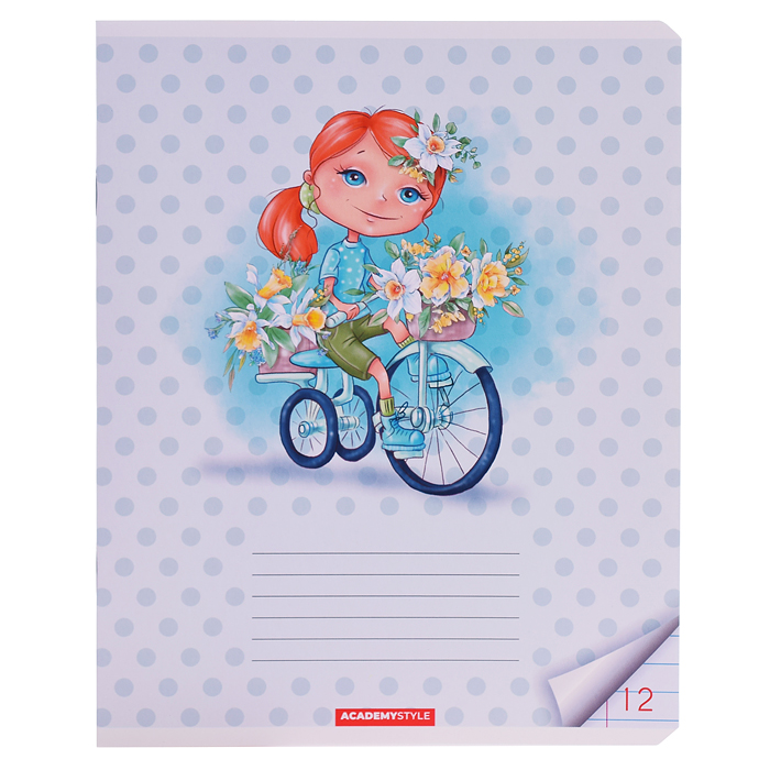 Тетрадь 12 л., линия "Девочки весной"