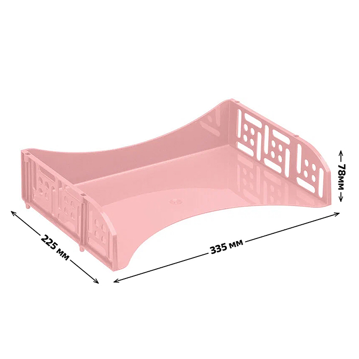 Фото к товару Лоток горизонтальный с широкой загрузкой FIELD розовый Paris Лоток горизонтальный с широкой загрузкой FIELD розовый Paris