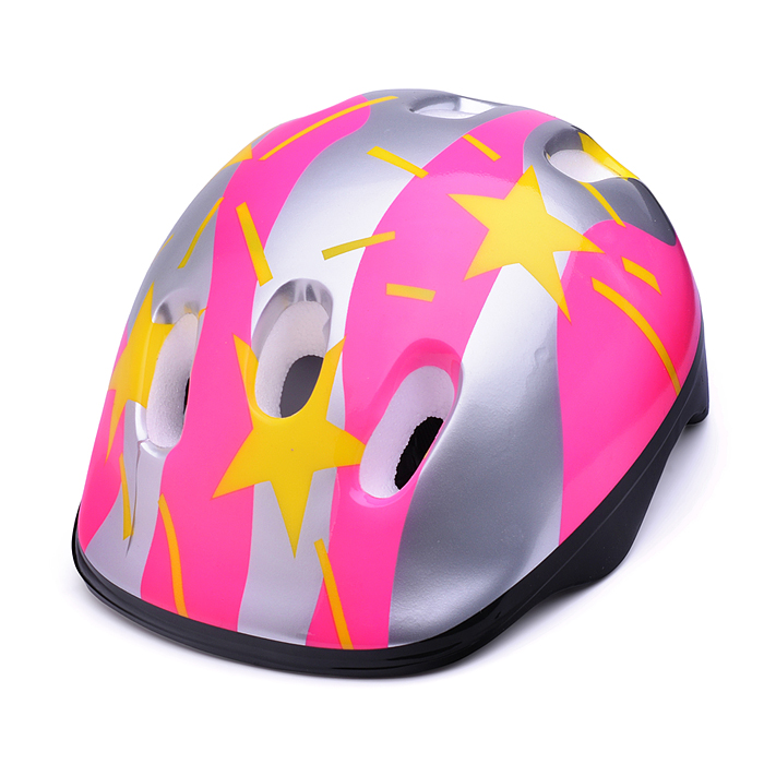 Защитный шлем для детей 00-3800 "Звезды" розовый