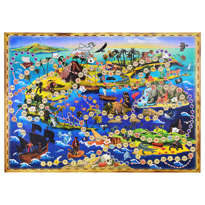 Фото к товару Поиски сокровищ Флинта. Настольная игра-ходилка. Поиски сокровищ Флинта. Настольная игра-ходилка.