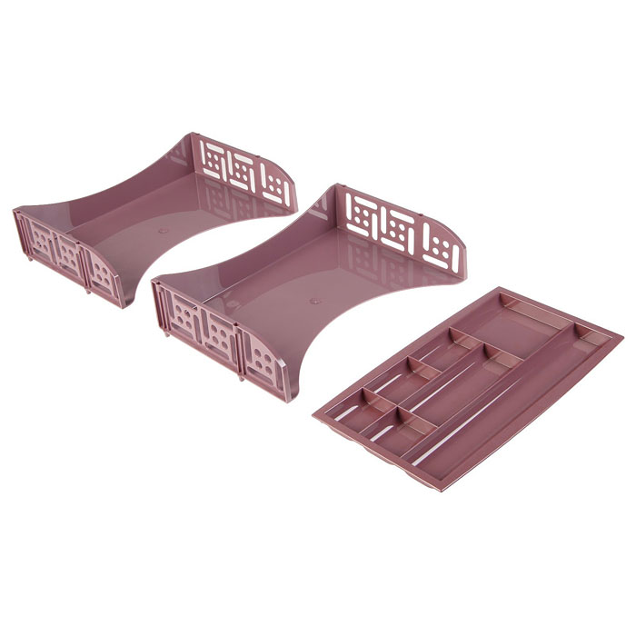 Фото к товару Набор FIELD из 2-х горизонтальных лотков и органайзера бордовый Agra Набор FIELD из 2-х горизонтальных лотков и органайзера бордовый Agra