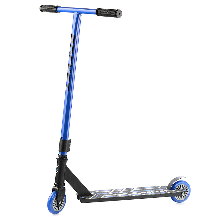 Фото к товару Самокат трюковый ROCKET,колеса PU/пластик 100 мм,ABEC 7, синий Самокат трюковый ROCKET,колеса PU/пластик 100 мм,ABEC 7, синий