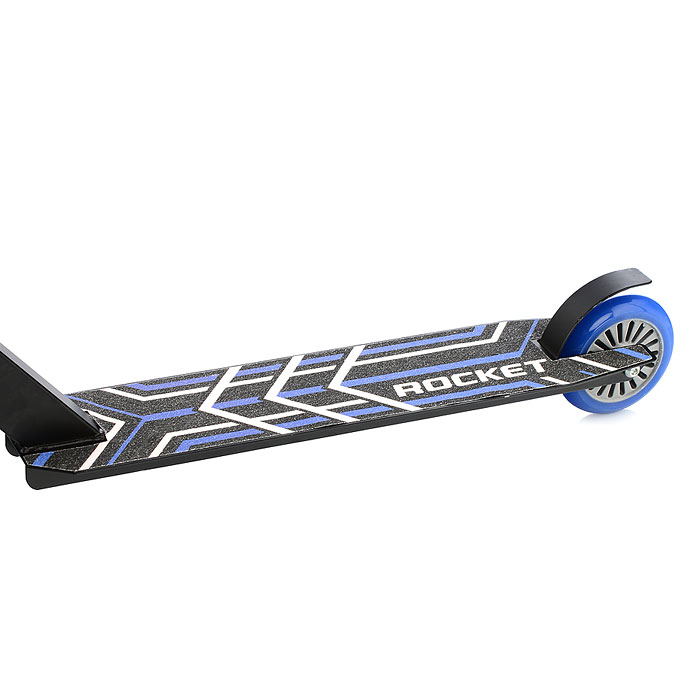 Фото к товару Самокат трюковый ROCKET,колеса PU/пластик 100 мм,ABEC 7, синий Самокат трюковый ROCKET,колеса PU/пластик 100 мм,ABEC 7, синий