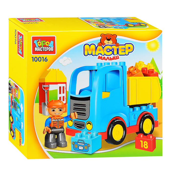 Конструктор большие кубики: Самосвал, 18 дет. Конструктор большие кубики: Самосвал, 18 дет.