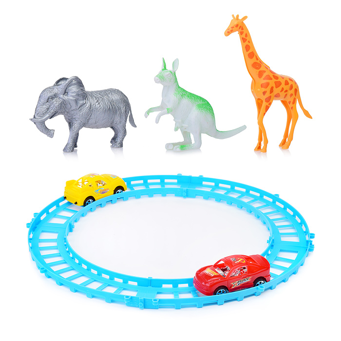 Трек 8830-A (2 машинки и животные) в пакете Трек 8830-A (2 машинки и животные) в пакете