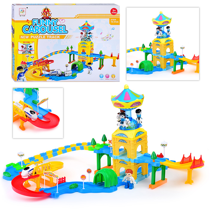 Трек 2164 "Карусель" с туннелем (свет/звук) в коробке Трек 2164 "Карусель" с туннелем (свет/звук) в коробке