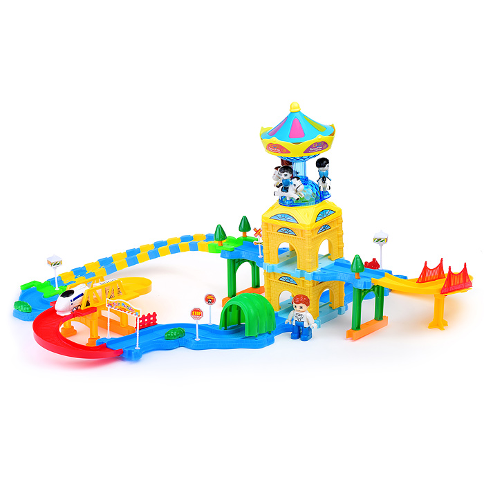 Фото к товару Трек 2164 "Карусель" с туннелем (свет/звук) в коробке Трек 2164 "Карусель" с туннелем (свет/звук) в коробке