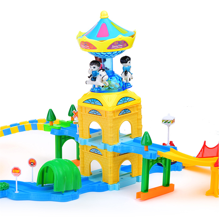 Фото к товару Трек 2164 "Карусель" с туннелем (свет/звук) в коробке Трек 2164 "Карусель" с туннелем (свет/звук) в коробке