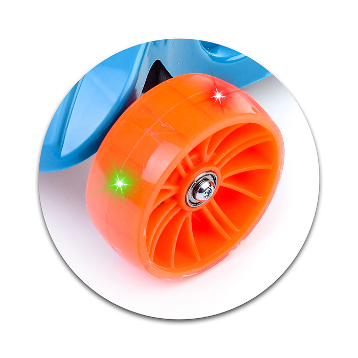 Фото к товару Самокат U038240Y 3-х кол., голубой, PU, ABEC 7, в коробке Самокат U038240Y 3-х кол., голубой, PU, ABEC 7, в коробке