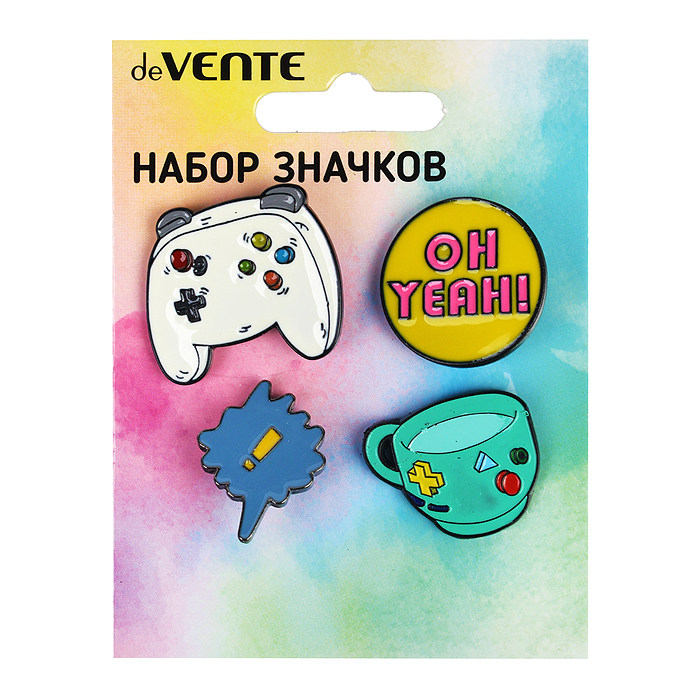 Фото к товару Набор значков "GAME" эмалированные, размер изделий: игровой планшет 3x2,6 см, круглый значо Набор значков "GAME" эмалированные, размер изделий: игровой планшет 3x2,6 см, круглый значо