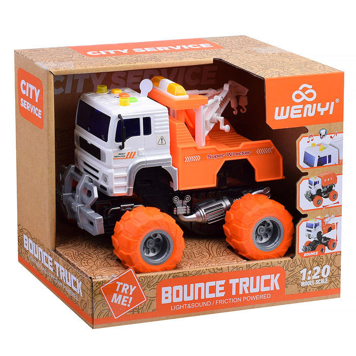 Фото к товару Машина WY543B "Эвакуатор" 1:20 (свет,звук) на батарейках, в коробке Машина WY543B "Эвакуатор" 1:20 (свет,звук) на батарейках, в коробке