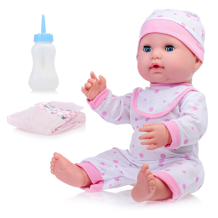 Фото к товару Пупс QH26-2 с аксессуарами, в сумке Пупс QH26-2 с аксессуарами, в сумке