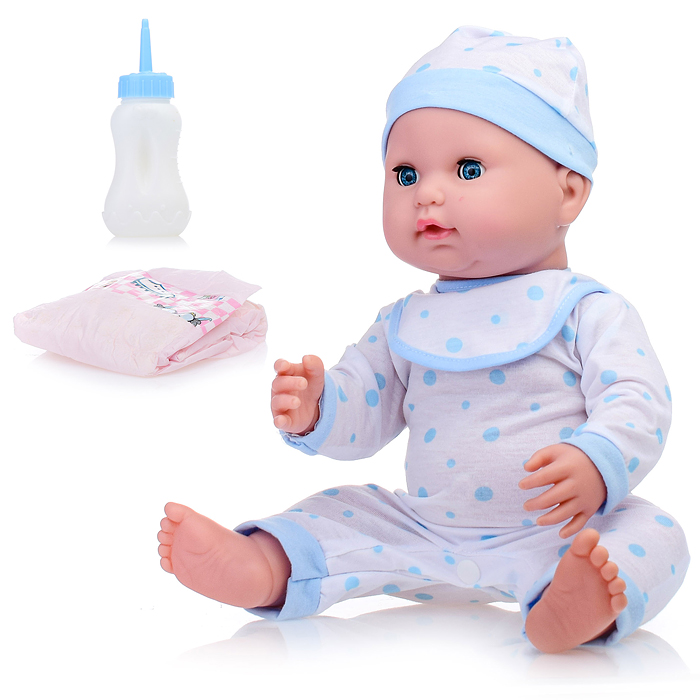 Фото к товару Пупс QH26-2 с аксессуарами, в сумке Пупс QH26-2 с аксессуарами, в сумке