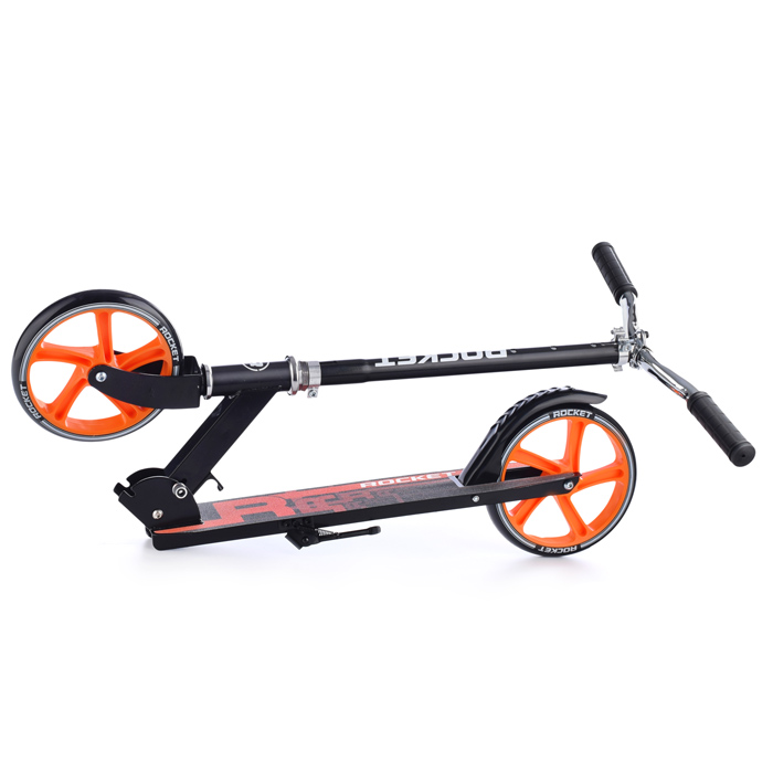 Фото к товару Самокат 2-х колесный ROCKET,колеса PU/ 200 мм,ABEC 7, оранжевый Самокат 2-х колесный ROCKET,колеса PU/ 200 мм,ABEC 7, оранжевый