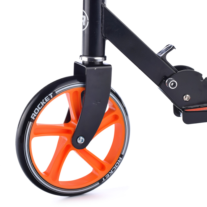 Фото к товару Самокат 2-х колесный ROCKET,колеса PU/ 200 мм,ABEC 7, оранжевый Самокат 2-х колесный ROCKET,колеса PU/ 200 мм,ABEC 7, оранжевый