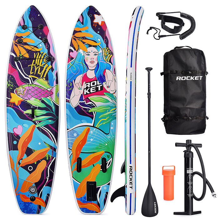 Надувная SUP-доска ROCKET (SUP-board 10,6ʺ 320*80*15 см) Надувная SUP-доска ROCKET (SUP-board 10,6ʺ 320*80*15 см)