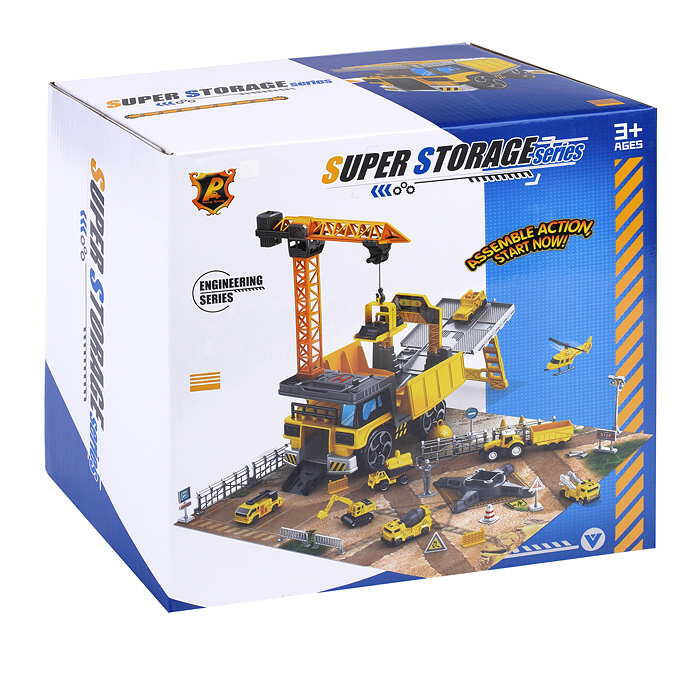 Фото к товару Набор строительной техники P930-A "Застройка" в коробке Набор строительной техники P930-A "Застройка" в коробке