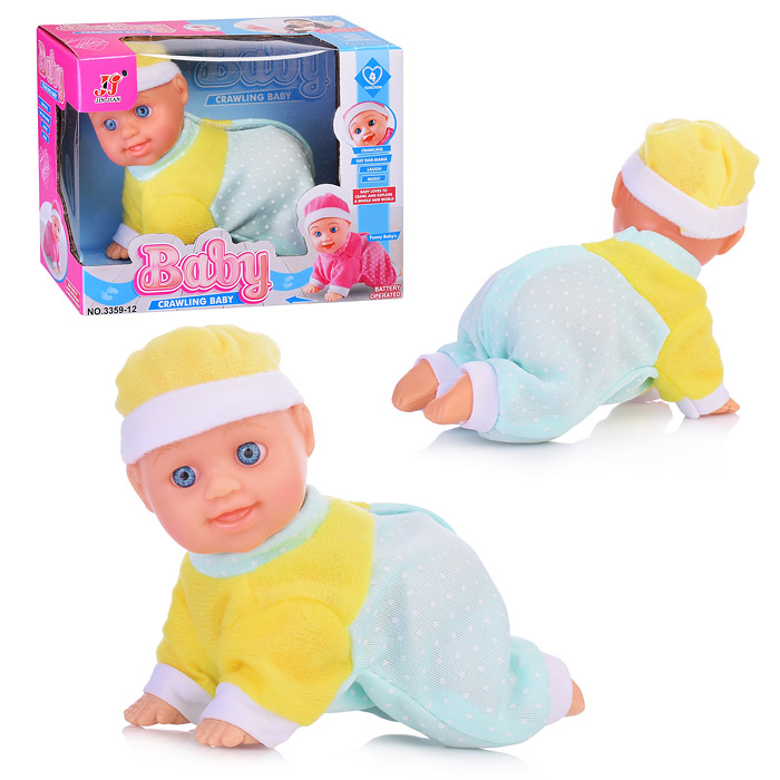 Пупс 3359-12 Сашенька" в ассортименте, на батарейках, в коробке Пупс 3359-12 Сашенька" в ассортименте, на батарейках, в коробке