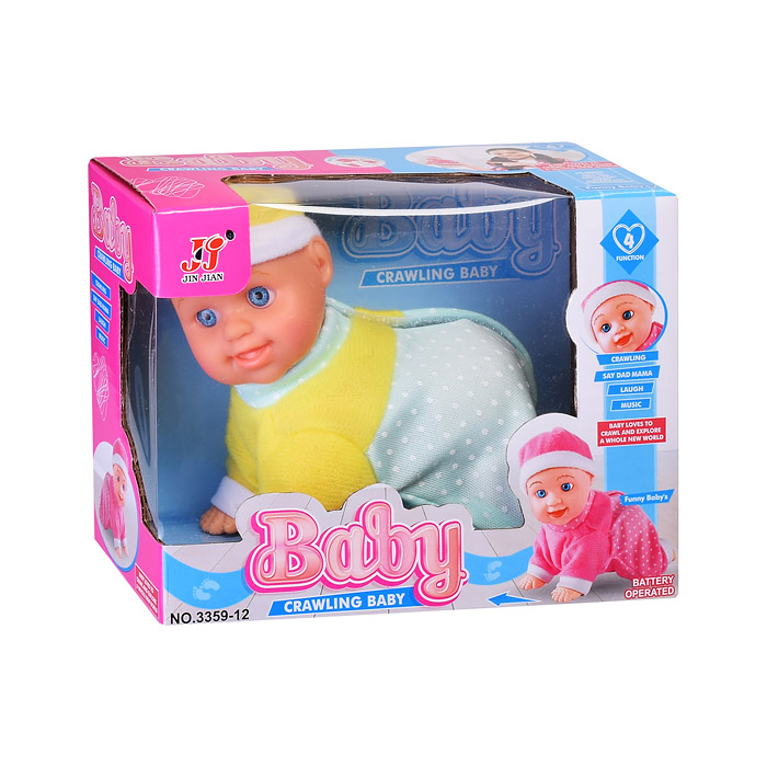 Фото к товару Пупс 3359-12 Сашенька" в ассортименте, на батарейках, в коробке Пупс 3359-12 Сашенька" в ассортименте, на батарейках, в коробке