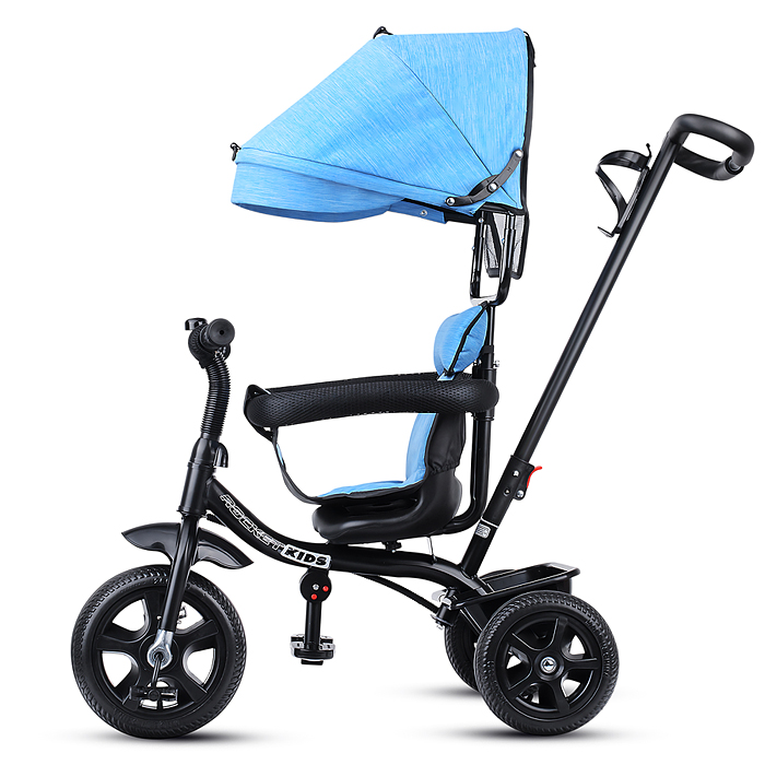 Фото к товару Велосипед 658-1, 3-х колесный, синий Велосипед 658-1, 3-х колесный, синий