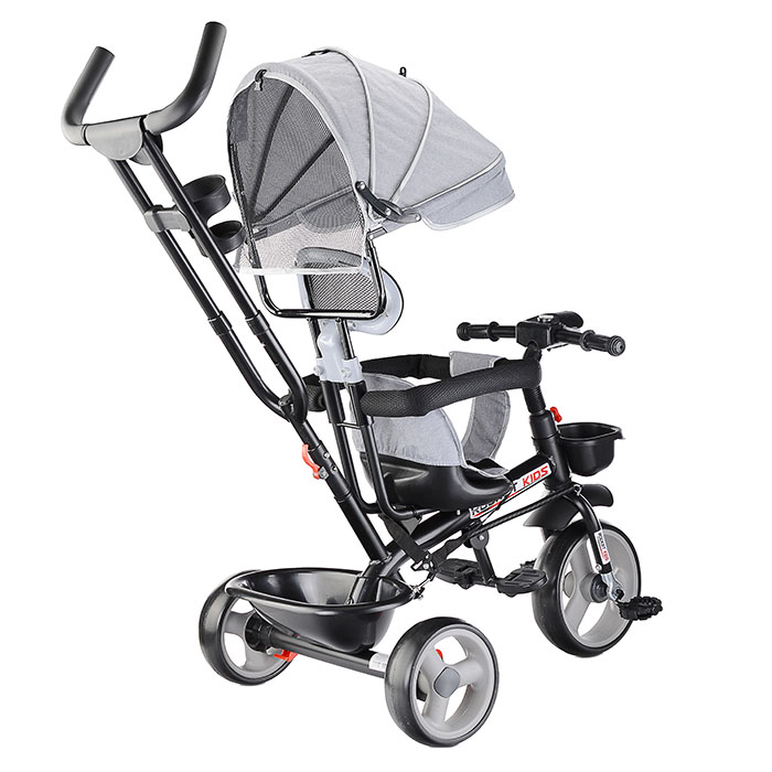 Фото к товару Велосипед 0999-3 3-х колесный, серый Велосипед 0999-3 3-х колесный, серый