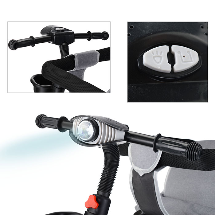 Фото к товару Велосипед 0999-3 3-х колесный, серый Велосипед 0999-3 3-х колесный, серый