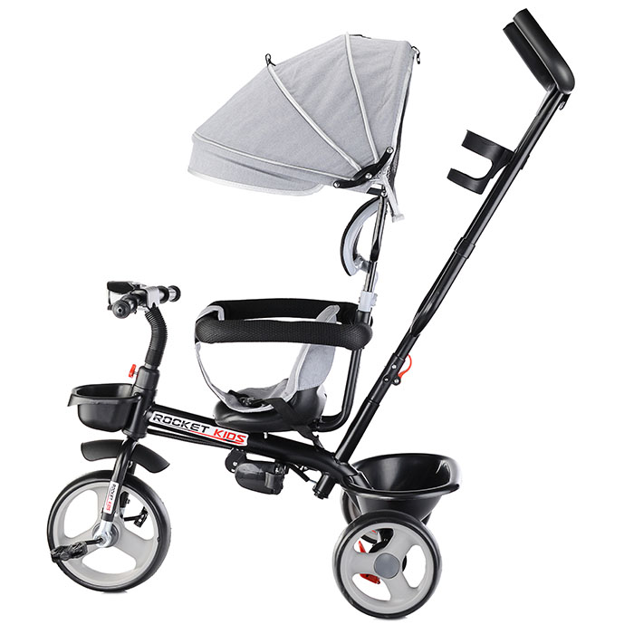 Фото к товару Велосипед 0999-3 3-х колесный, серый Велосипед 0999-3 3-х колесный, серый