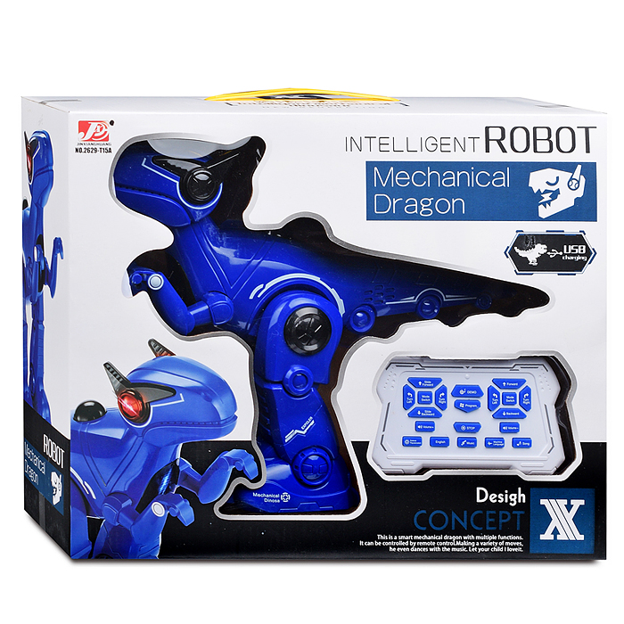 Фото к товару Робот 2629-T15A "Динозавр Драгон" р/у, в коробке Робот 2629-T15A "Динозавр Драгон" р/у, в коробке