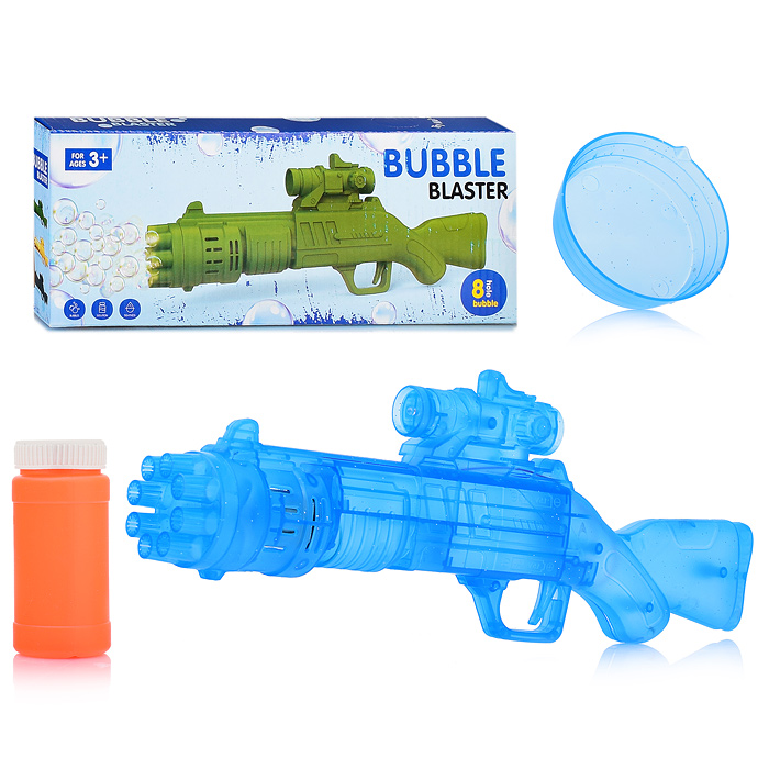 Бластер 3939-141A для мыльных пузырей (8 выстрелов) в коробке