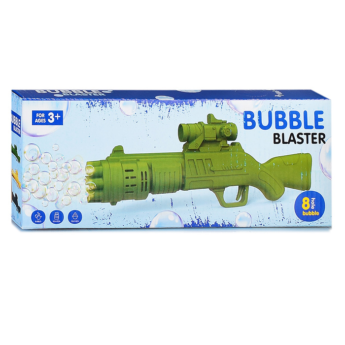 Фото к товару Бластер 3939-141A для мыльных пузырей (8 выстрелов) в коробке Бластер 3939-141A для мыльных пузырей (8 выстрелов) в коробке