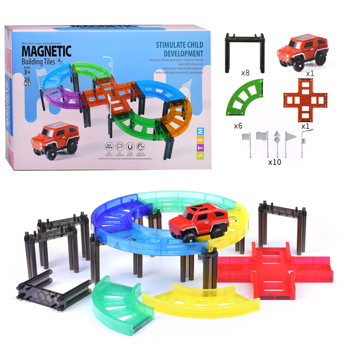 Конструктор- Автотрек G001 (26 дет.) в коробке Конструктор- Автотрек G001 (26 дет.) в коробке