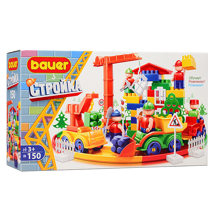 Фото к товару Конструктор 202 Стройка в кор (150 эл.) Конструктор 202 Стройка в кор (150 эл.)