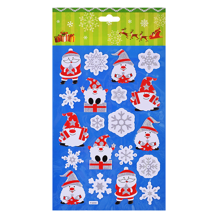 Фото к товару Наклейка для декора S1996 "Зимние забавы" в пакете Наклейка для декора S1996 "Зимние забавы" в пакете