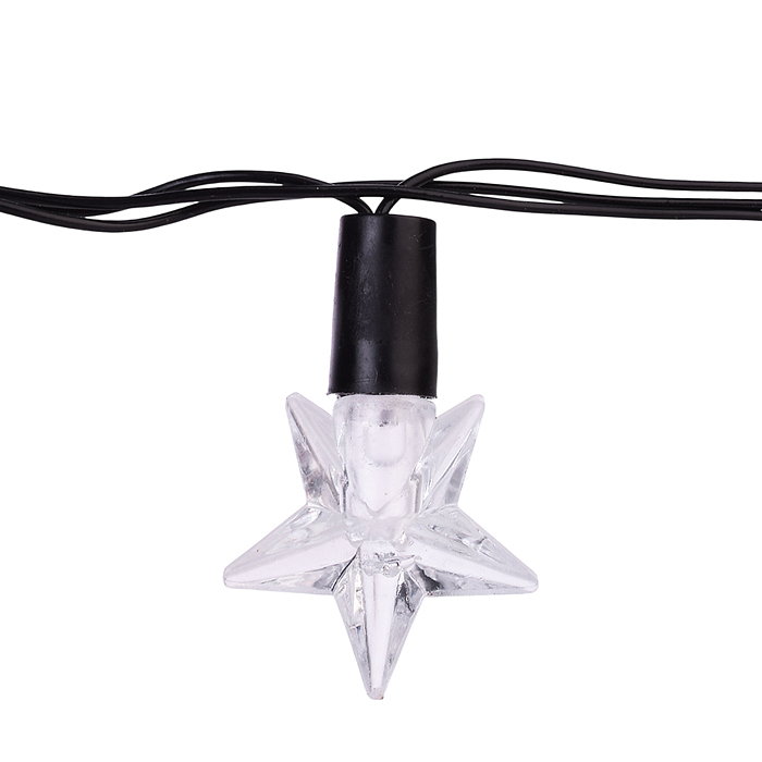 Фото к товару Электрогирлянда "Звёздочки" 6м, 40 ламп, цвет: цветная Электрогирлянда "Звёздочки" 6м, 40 ламп, цвет: цветная