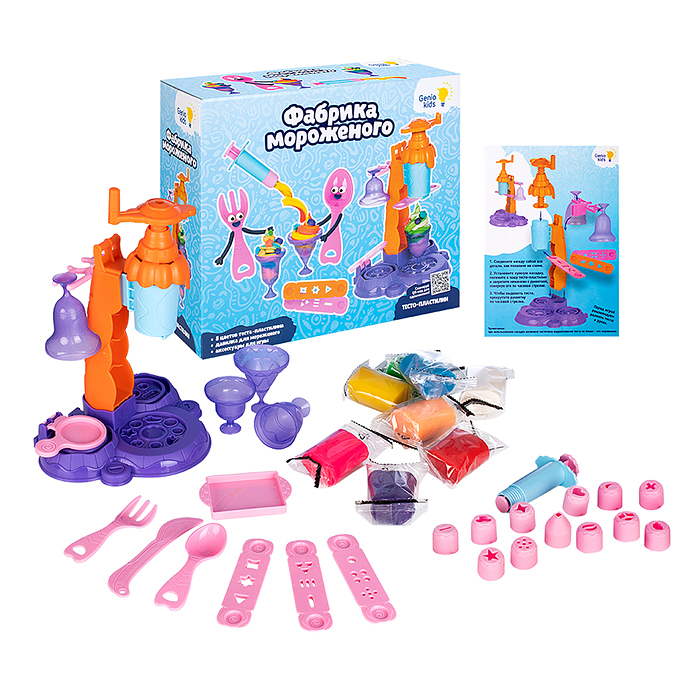 Набор для детской лепки "Тесто-пластилин" Фабрика мороженого Набор для детской лепки "Тесто-пластилин" Фабрика мороженого