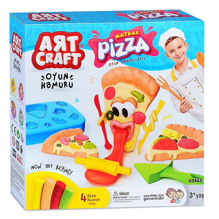 Набор для лепки "Пиццерия" тесто 4х50г. Набор для лепки "Пиццерия" тесто 4х50г.