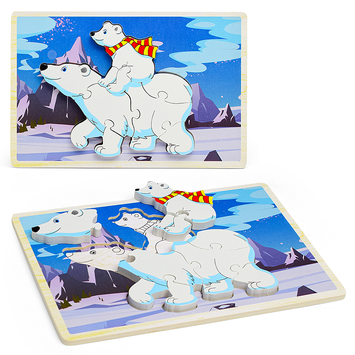Пазл-вкладыш D1283 "Мишки на севере" Пазл-вкладыш D1283 "Мишки на севере"