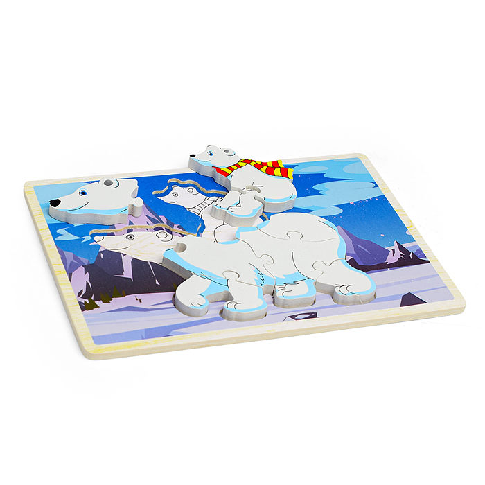 Фото к товару Пазл-вкладыш D1283 "Мишки на севере" Пазл-вкладыш D1283 "Мишки на севере"