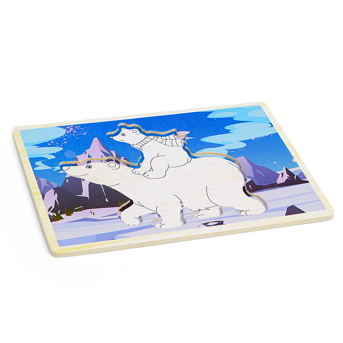 Фото к товару Пазл-вкладыш D1283 "Мишки на севере" Пазл-вкладыш D1283 "Мишки на севере"