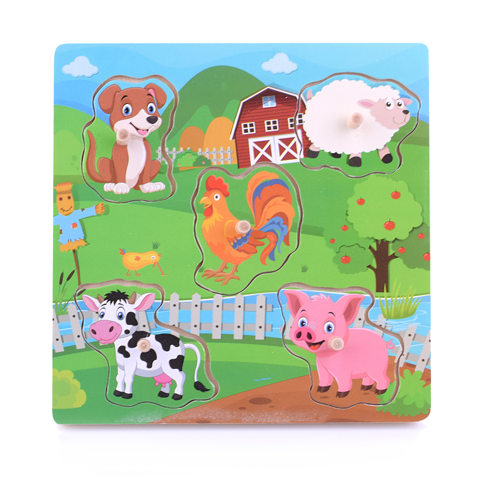 Фото к товару Пазл-вкладыш D1343 "В деревне" Пазл-вкладыш D1343 "В деревне"