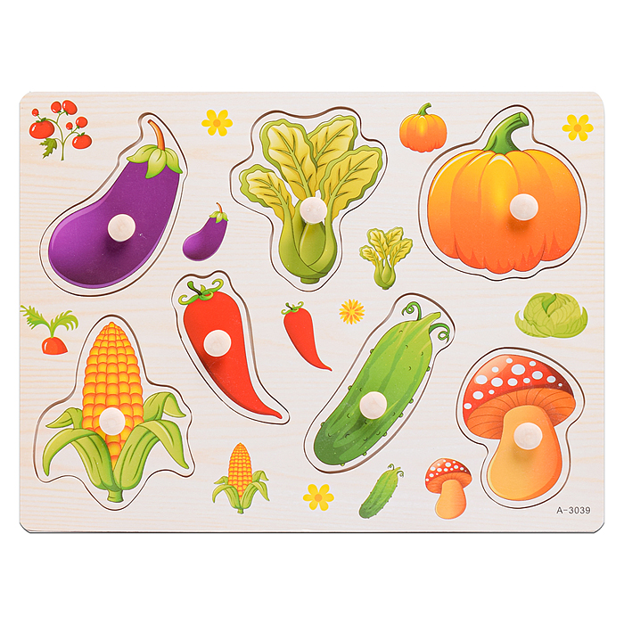 Пазл-вкладыш D1398 "Овощная грядка" Пазл-вкладыш D1398 "Овощная грядка"