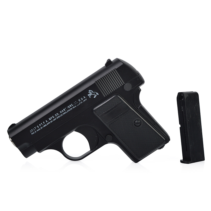 Фото к товару Пистолет пневматический металл, 19,5*14*4см., коробка Пистолет пневматический металл, 19,5*14*4см., коробка