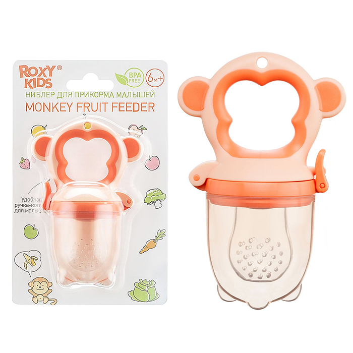 Ниблер для прикорма с силиконовой сеточкой Monkey Ниблер для прикорма с силиконовой сеточкой Monkey
